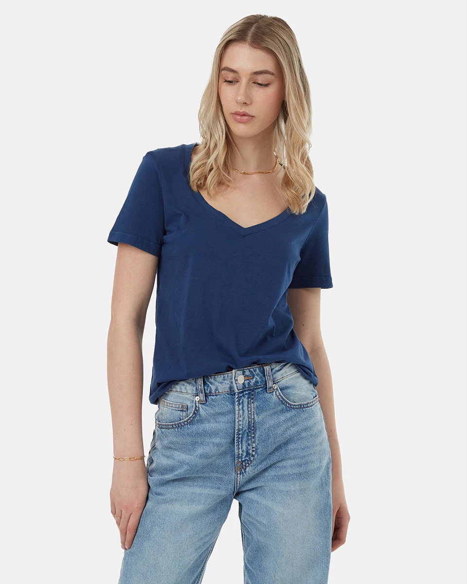 Tentree Regenerative Cotton V-Neck T-Shirt - Image 2