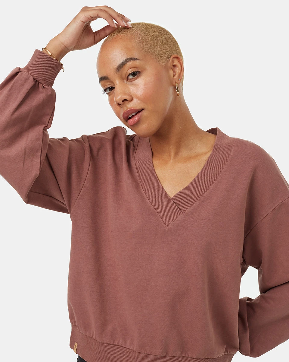 Tentree French Terry V-Neck Balloon Sleeve - Image 4